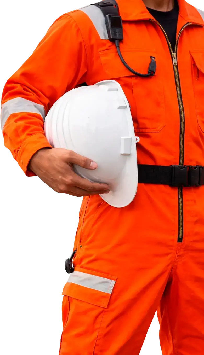 Profissional com uniforme de segurança